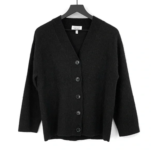 & OTHER STORIES Alpaca Wool Blend Cardigan Black XS - Picture 1 of 8